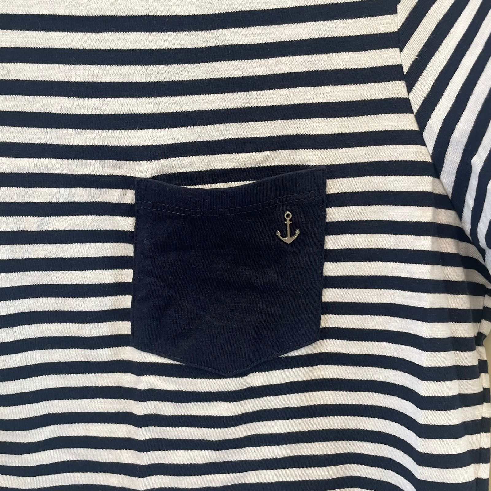 TSHIRT LISTRADA VOILE BLEUE