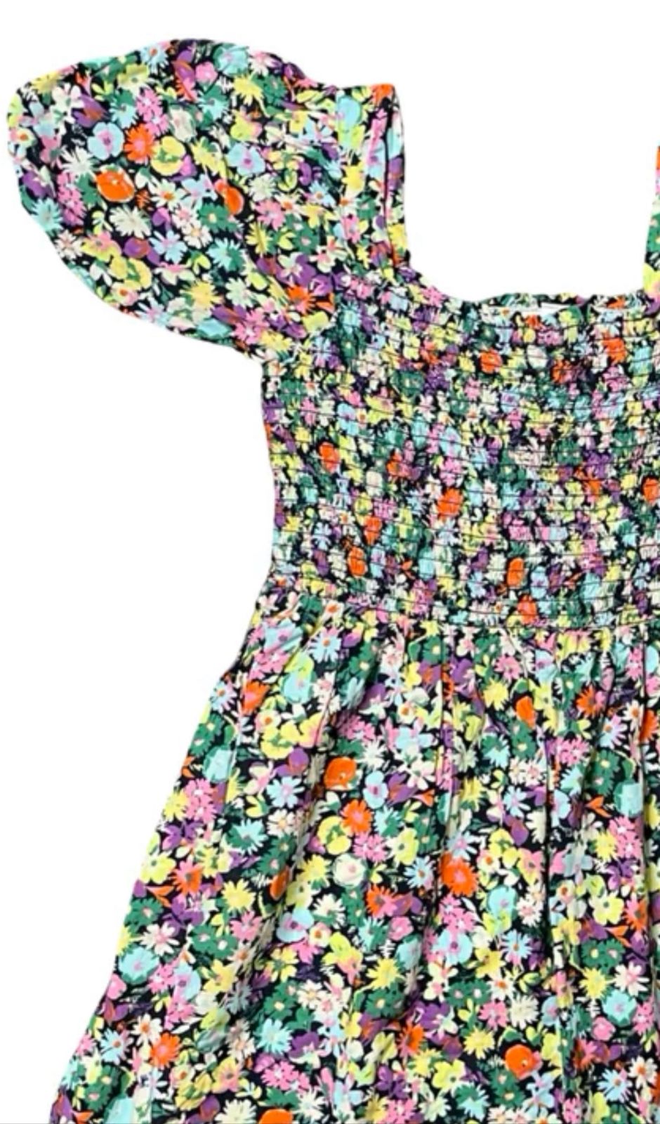 VESTIDO VERDE FLORAL GAP DE 6 A 7 ANOS