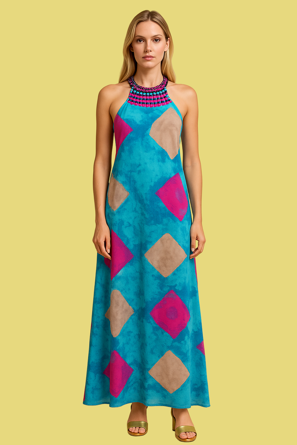 VESTIDO ESTAMPADO COLORIDO  ZARA