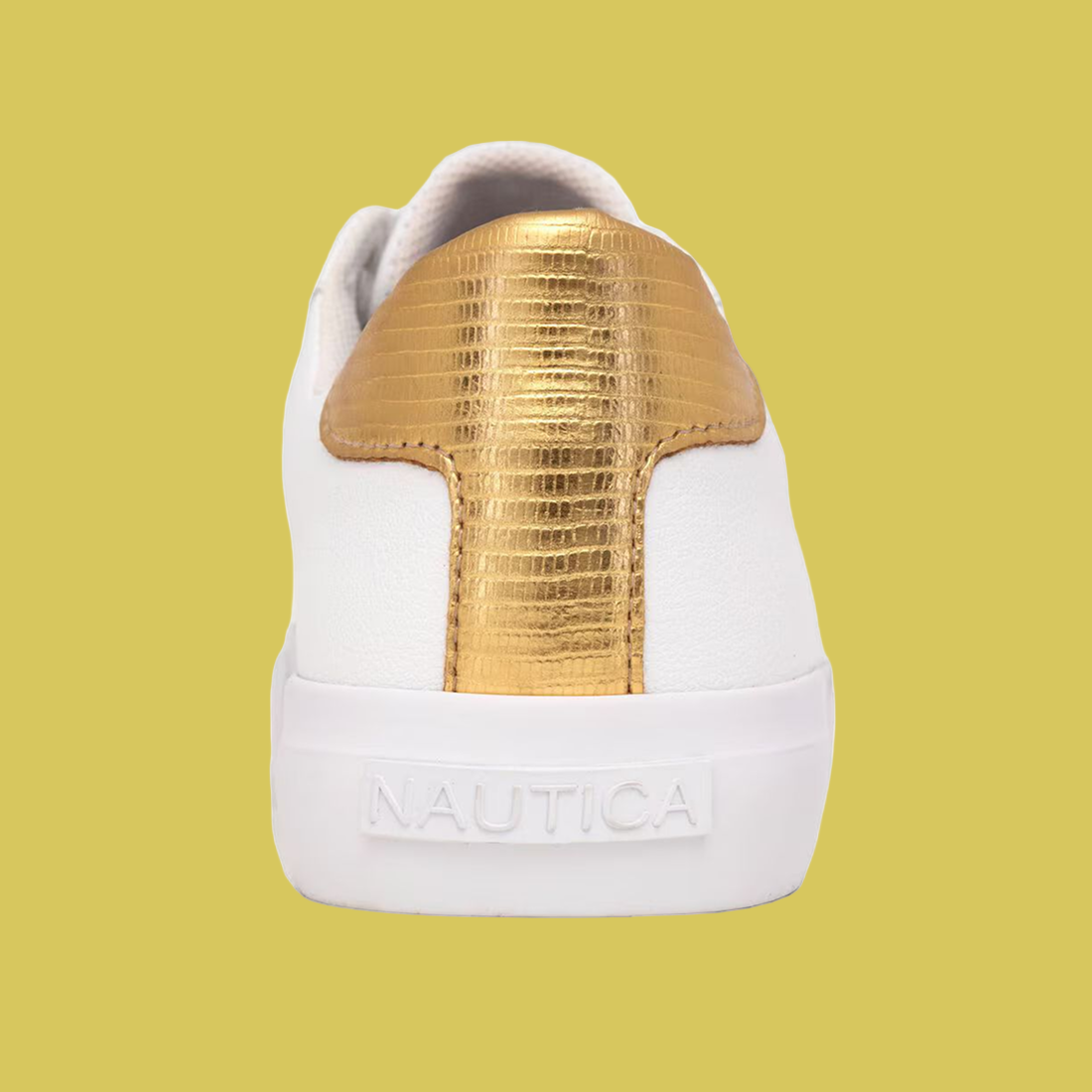 Tênis Casual Náutica Branco com Detalhe Dourado – Feminino