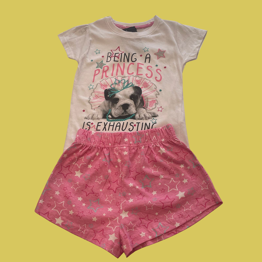 CONJUNTO FEMININO  INFANTIL TSHIRT/SHORT MINIKIDZ