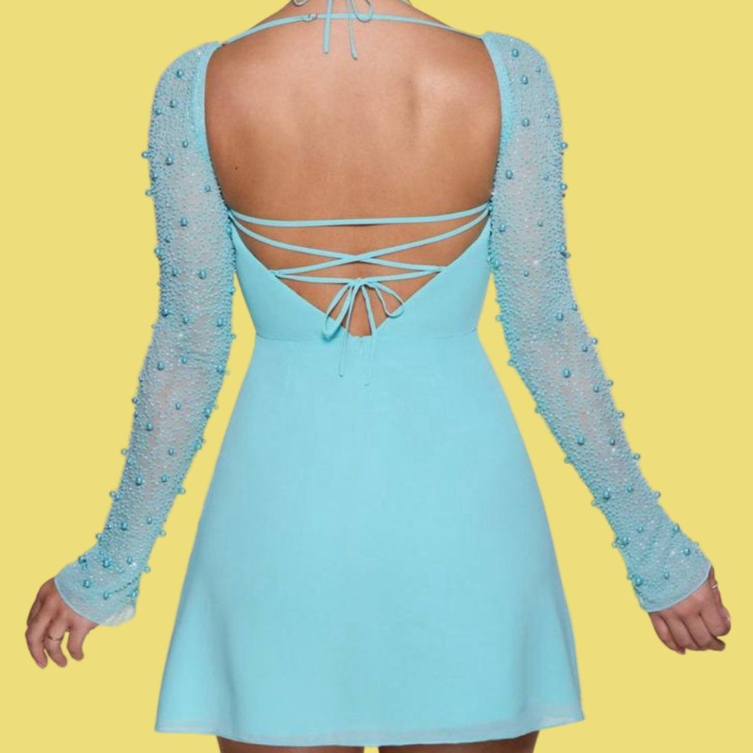 VESTIDO AZUL C/PEDRAS OHPOLLY