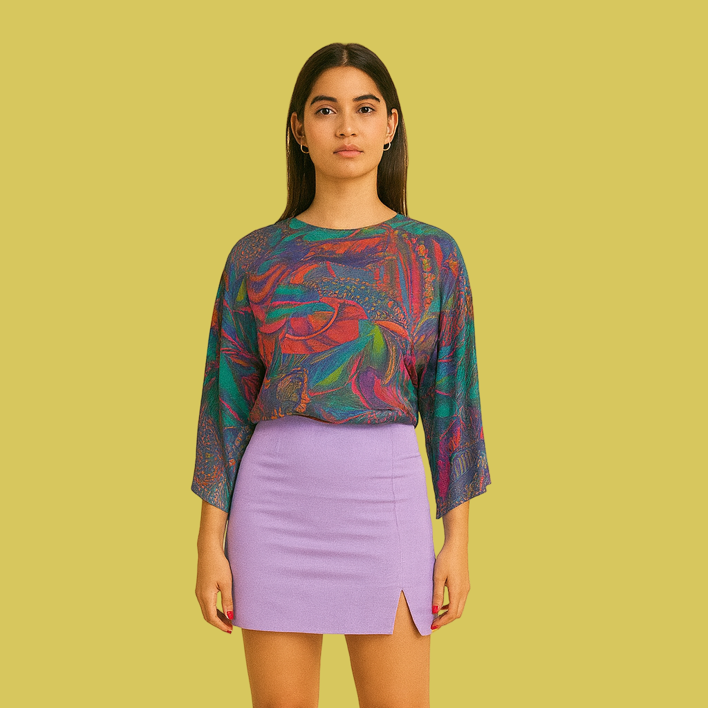 BLUSA ESTAMPADA KANAJO USA