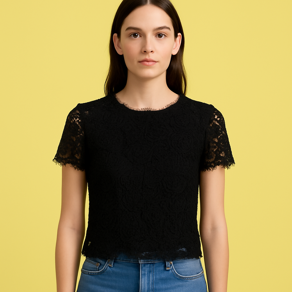 BLUSA RENDA PRETA