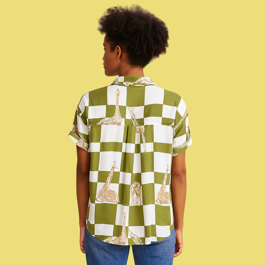 BLUSA ESTILO CAMISA ESTAMPADA JANE+DELANEY