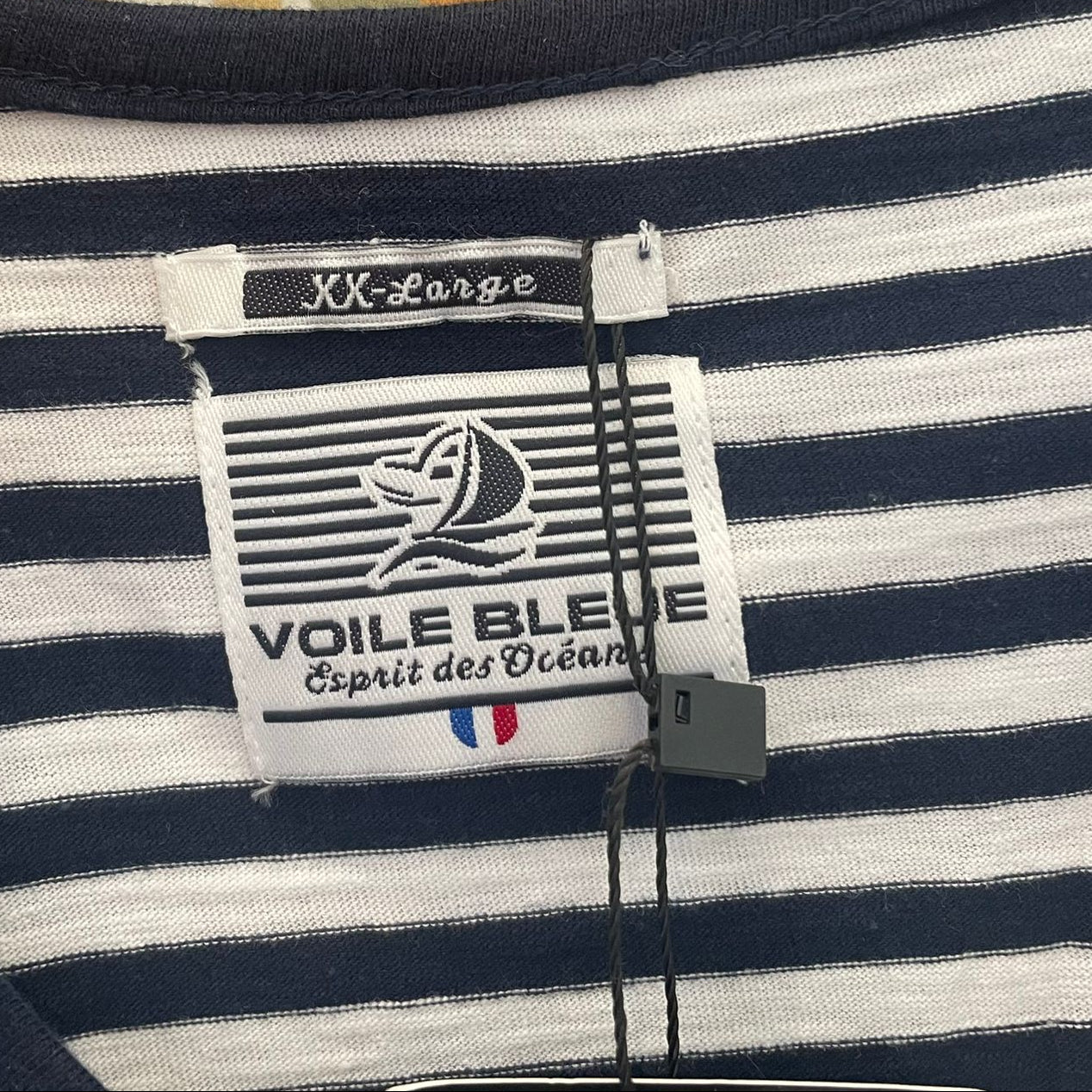 TSHIRT LISTRADA VOILE BLEUE