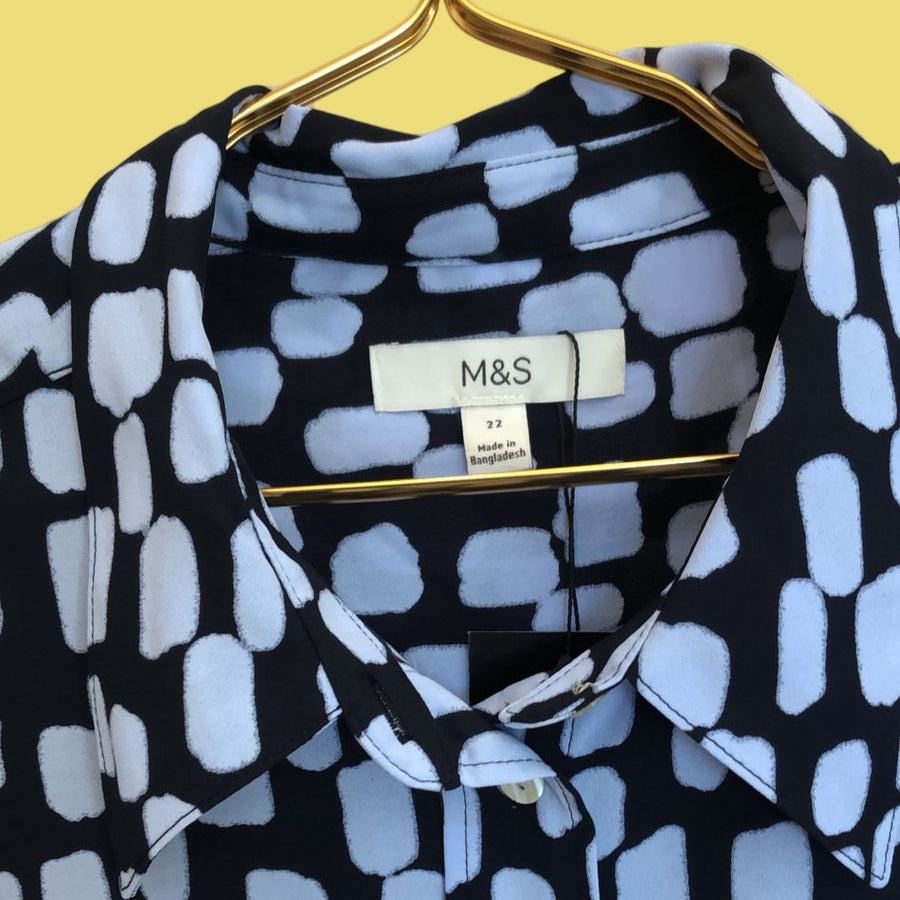 BLUSA ESTILO CAMISA ESTAMPADA M&S