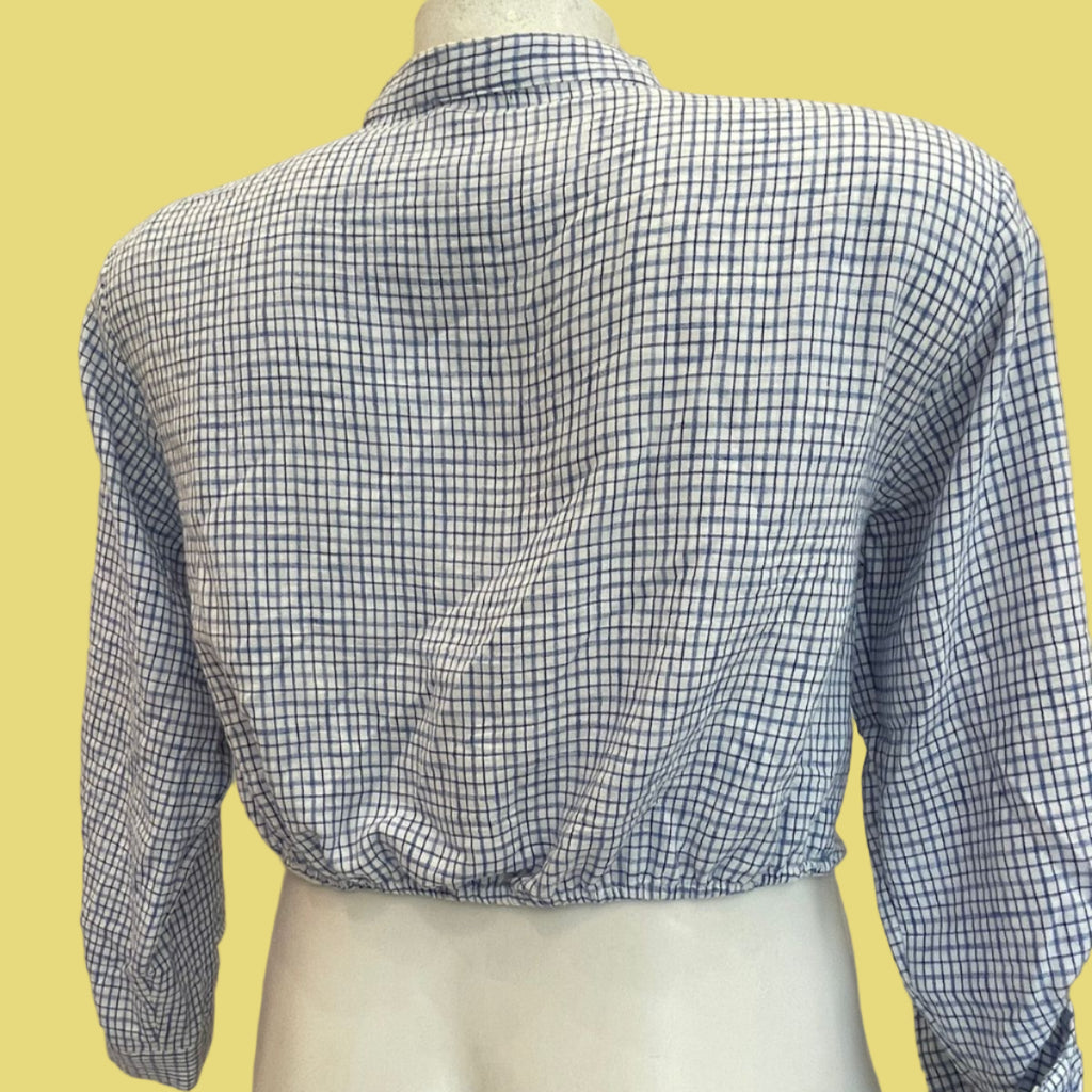 BLUSA ESTILO CROPED XADREZ ZARA