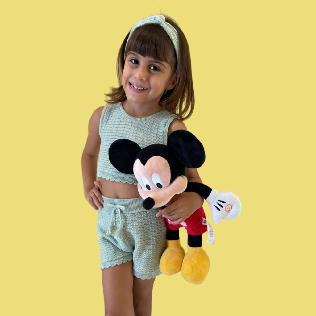 CONJUNTO SHORT/TOP/TIARA LINHA MISS