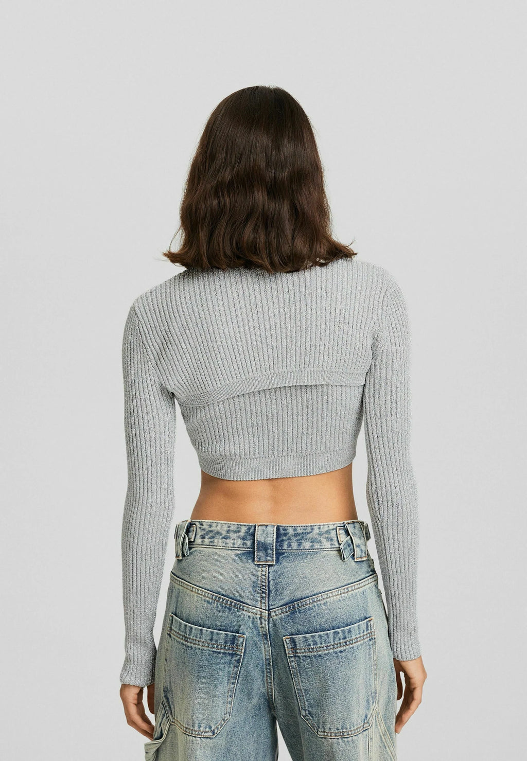 CROPPED MANGA LONGA BERSHKA
