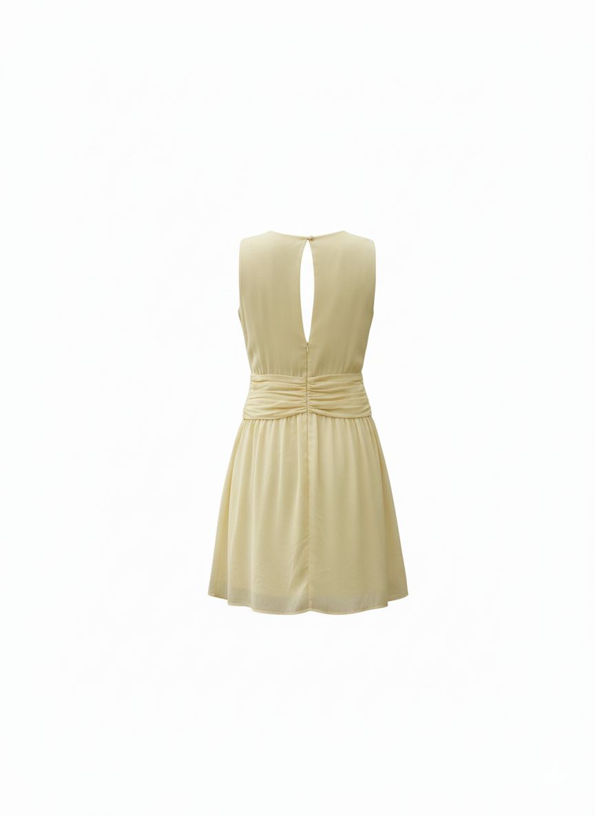 VESTIDO AMARELO CREPE