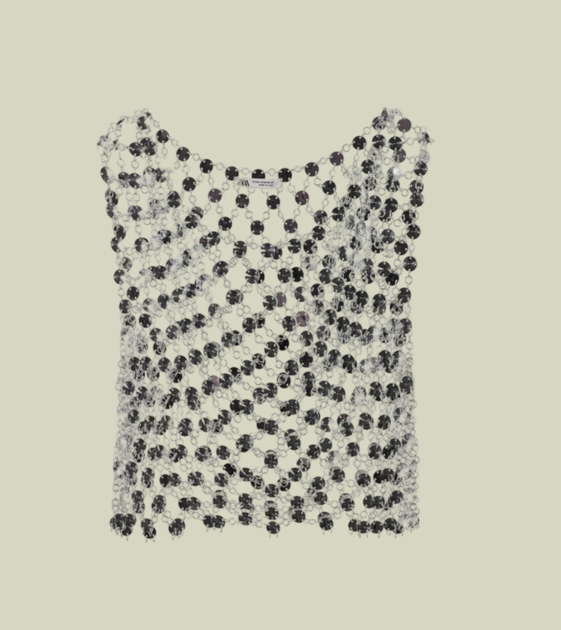 TOP C/ PEDRAS E CORRENTE ZARA