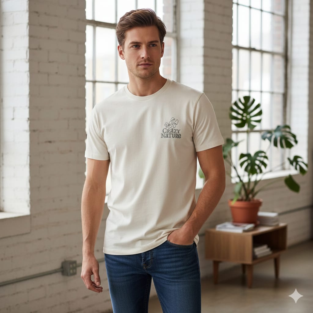 TSHIRT MASCULINA DENIM&FLOWERS TAM P