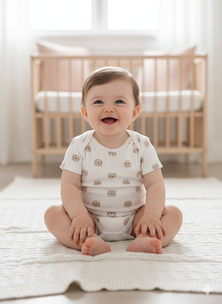 BODY INFANTIL MASCULINO RABBIT+BEAR TAM 6 A 9 MESES