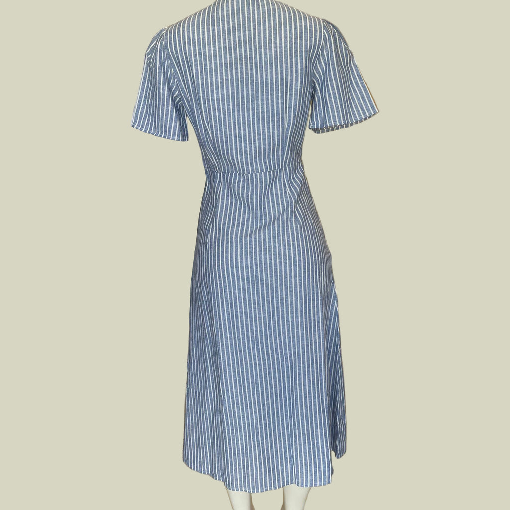 VESTIDO LISTRA APRICOT