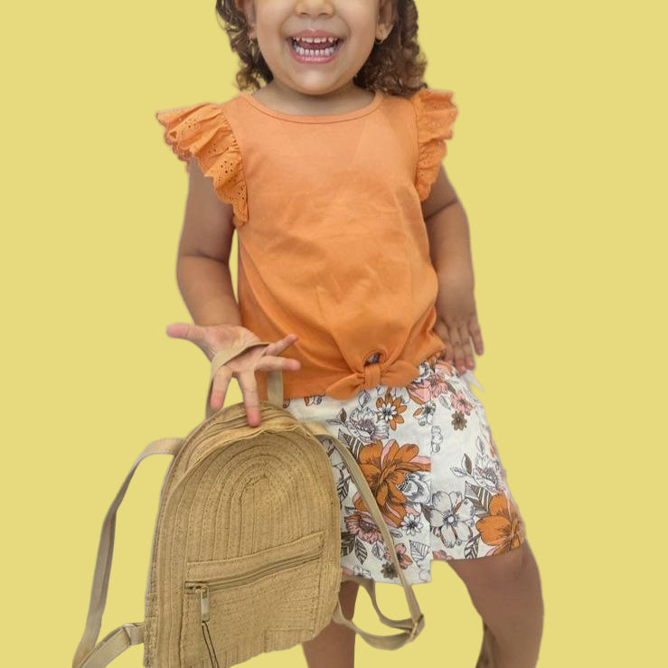 CONJUNTO SHORT/ BLUSA/ MOCHILA RACHEL ZOE