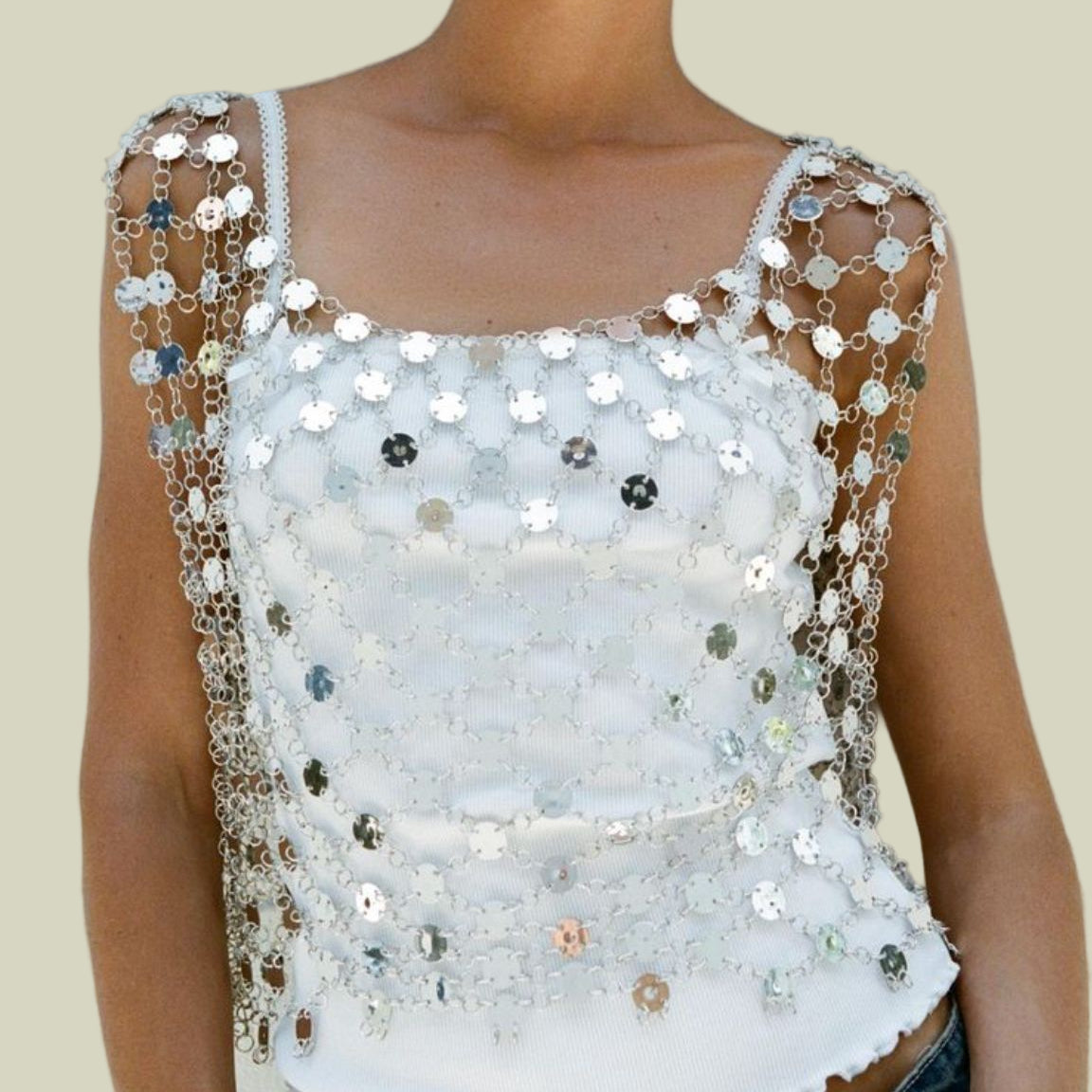 TOP C/ PEDRAS E CORRENTE ZARA