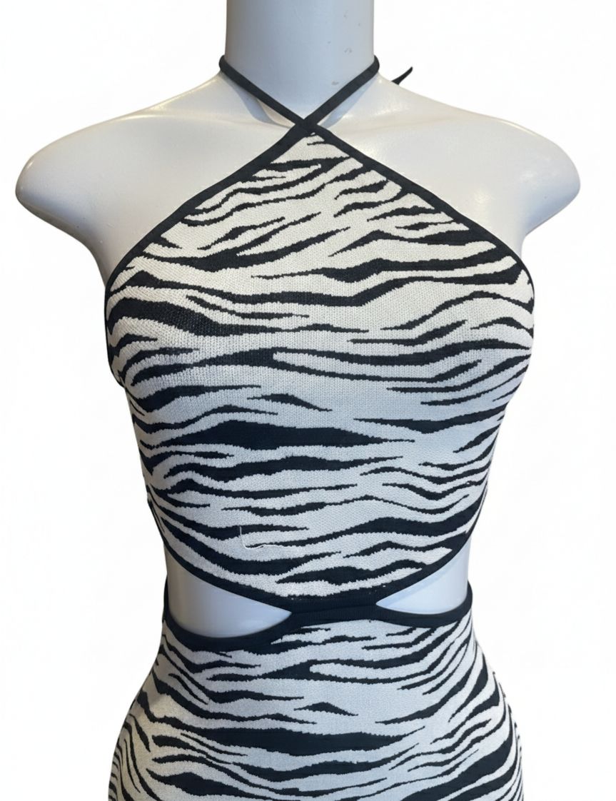 VESTIDO ANIMAL PRINT ZEBRA BERSHKA