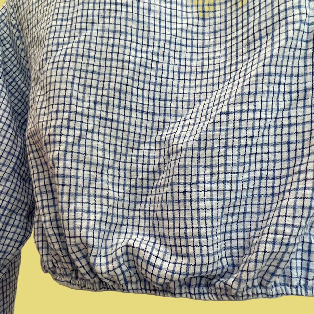 BLUSA ESTILO CROPED XADREZ ZARA