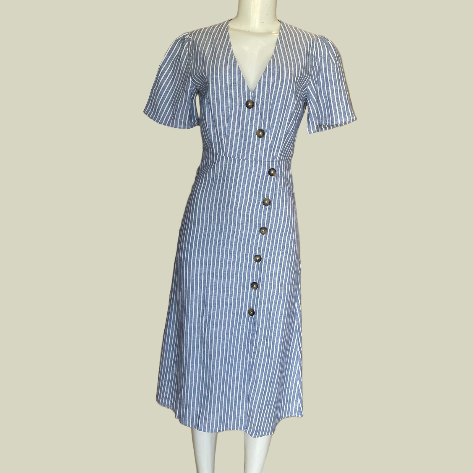 VESTIDO LISTRA APRICOT