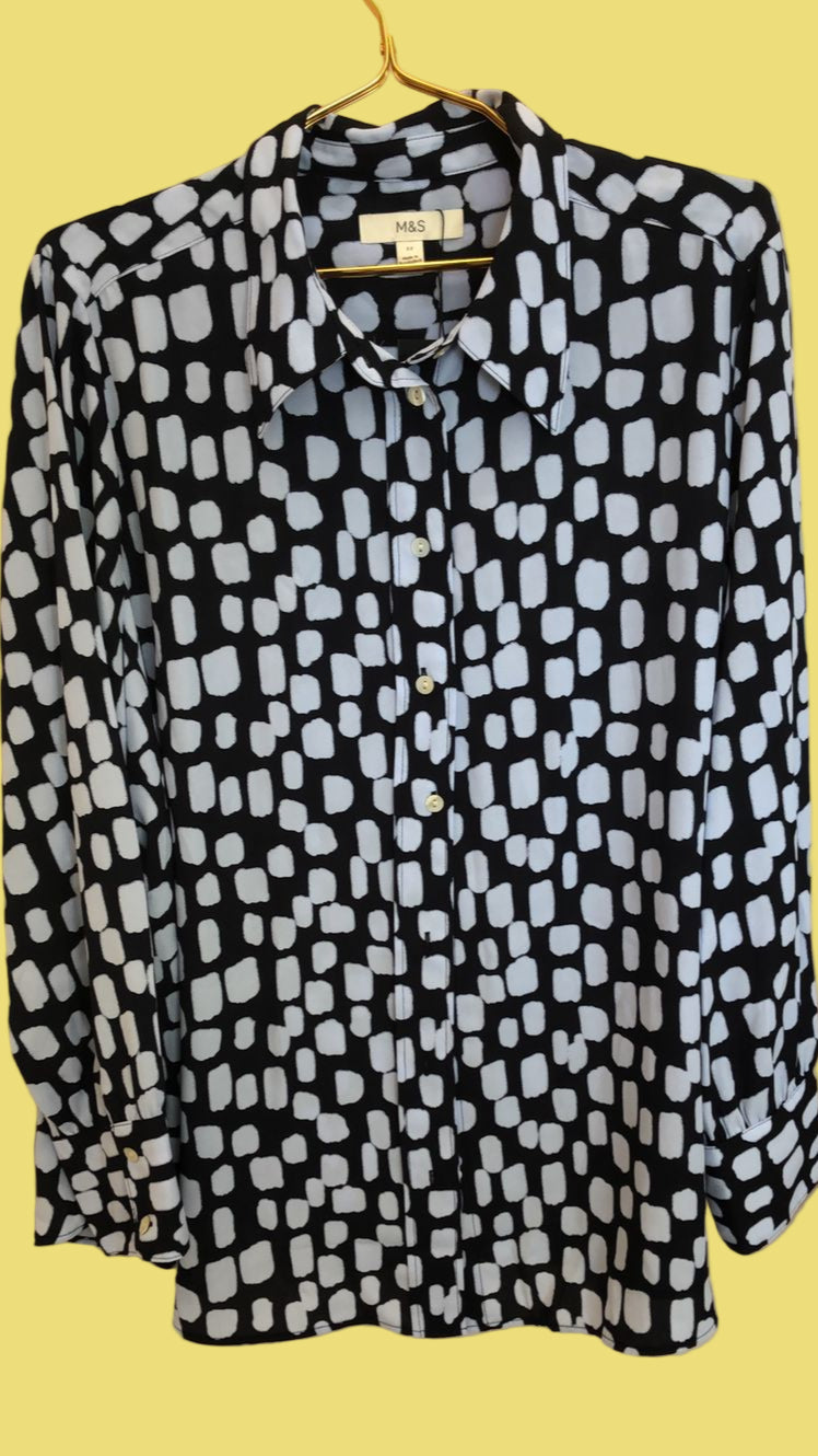 BLUSA ESTILO CAMISA ESTAMPADA M&S