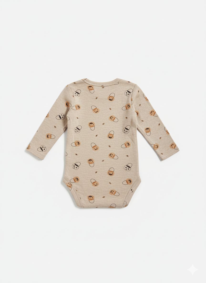 BODY INFANTIL MASCULINO RABBIT+BEAR TAM 6 A 9 MESES