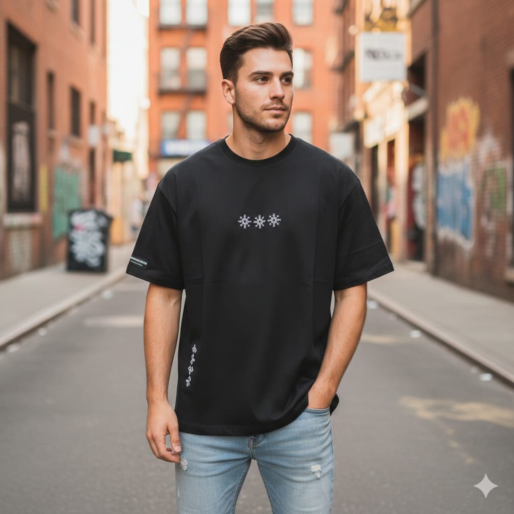 TSHIRT MASCULINA DENIM&FLOWERS TAM G