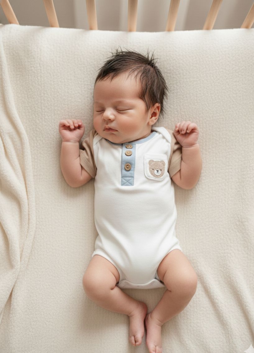 BODY INFANTIL MASCULINO RABBIT+BEAR TAM 6 A 9 MESES