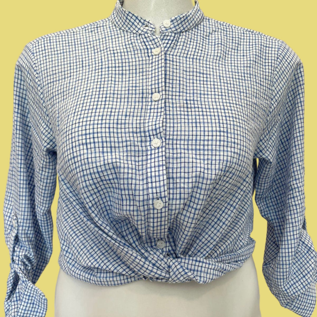 BLUSA ESTILO CROPED XADREZ ZARA