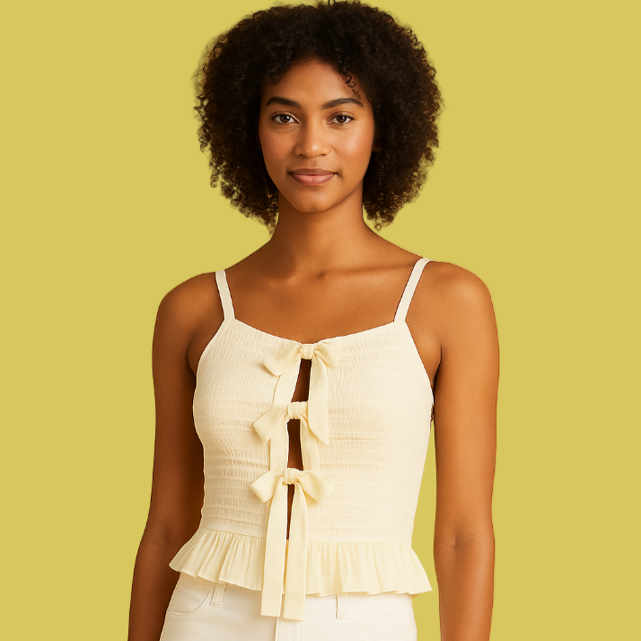 CROPED C/BABADO E LACOS ZARA