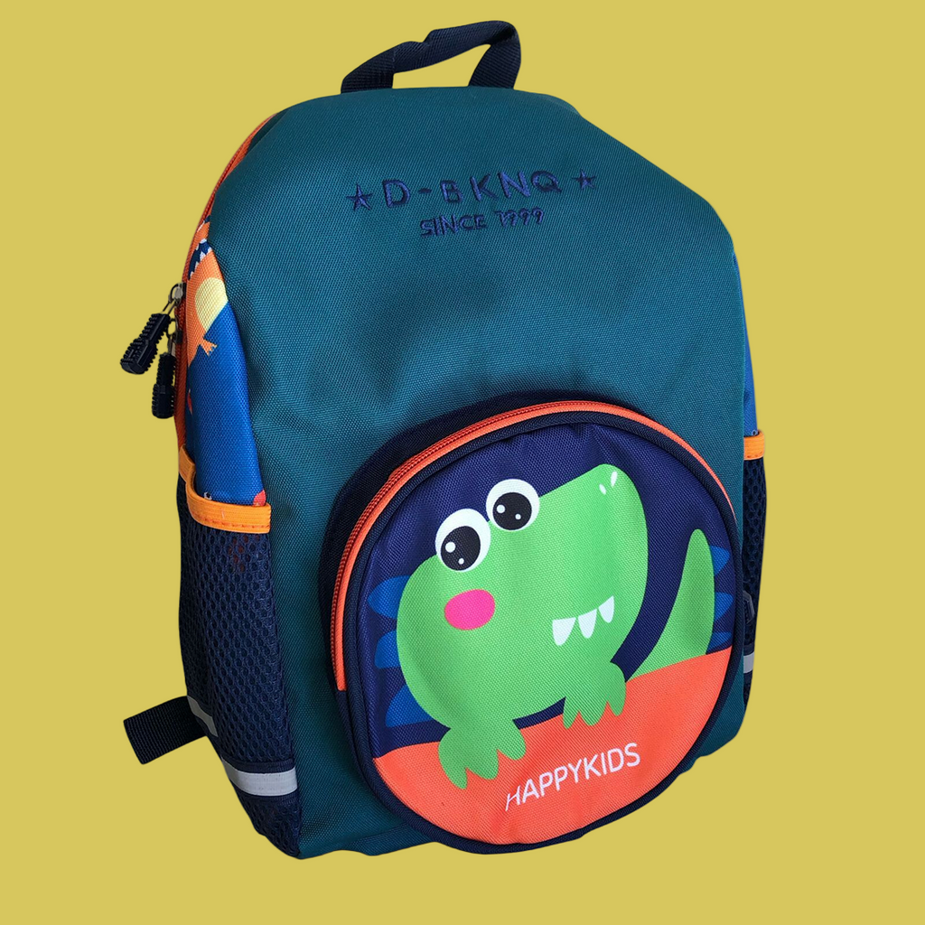 MOCHILA ESCOLAR MASCULINA VERDE C/ DINOSSAURO