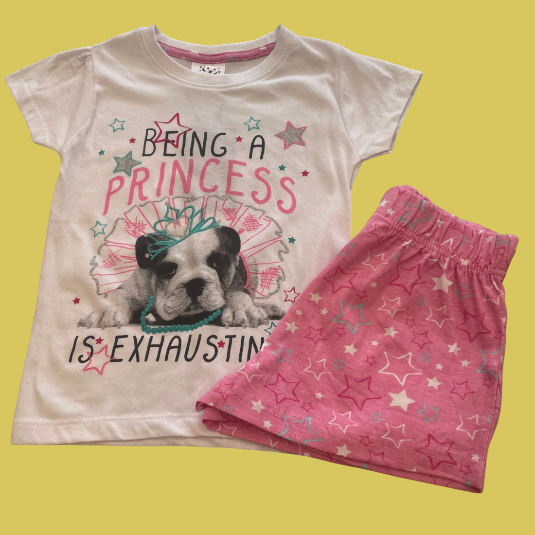 CONJUNTO FEMININO  INFANTIL TSHIRT/SHORT MINIKIDZ