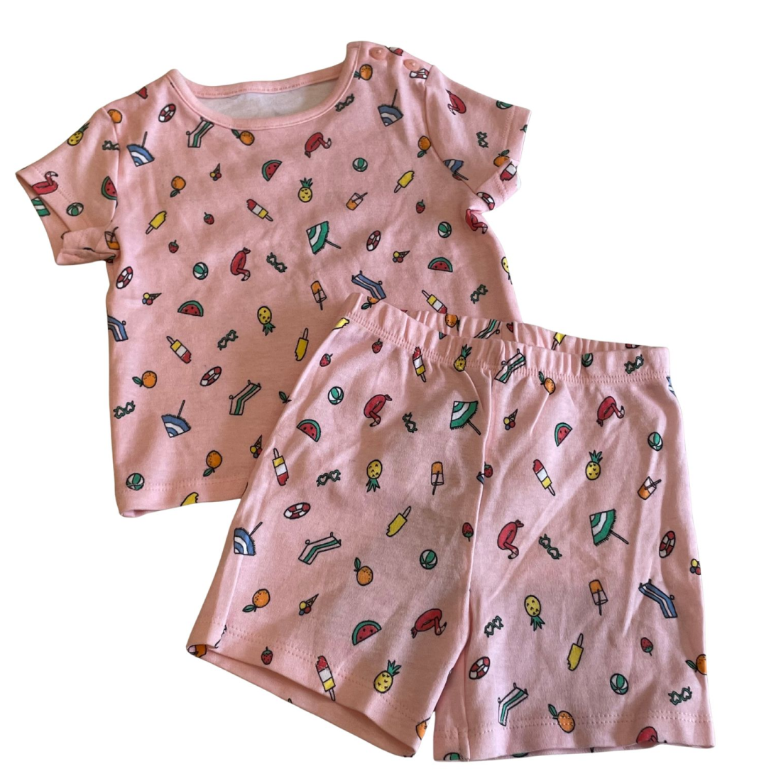 PIJAMA INFANTIL PRIMARK  ROSA 6/9 MESES