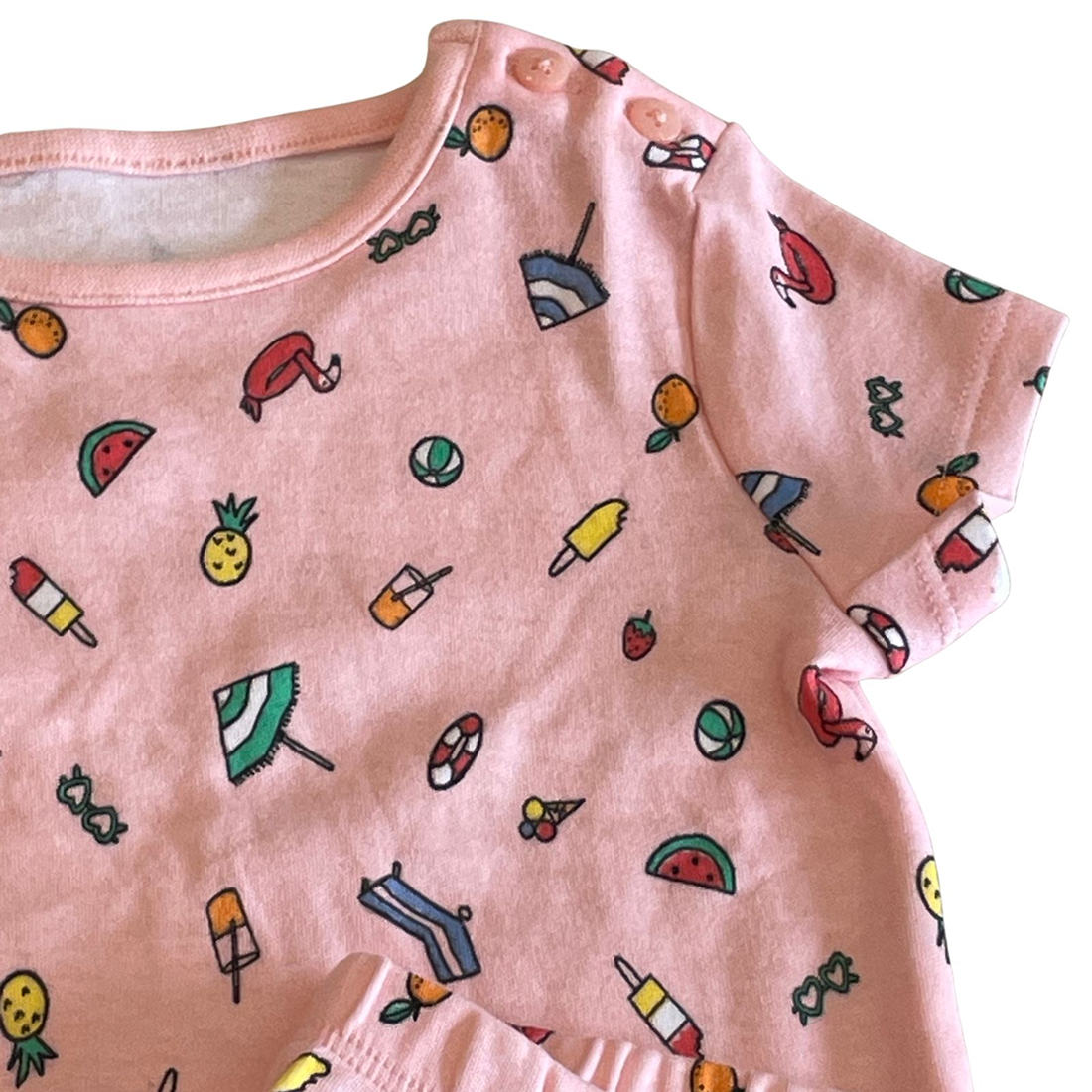 PIJAMA INFANTIL PRIMARK  ROSA 6/9 MESES