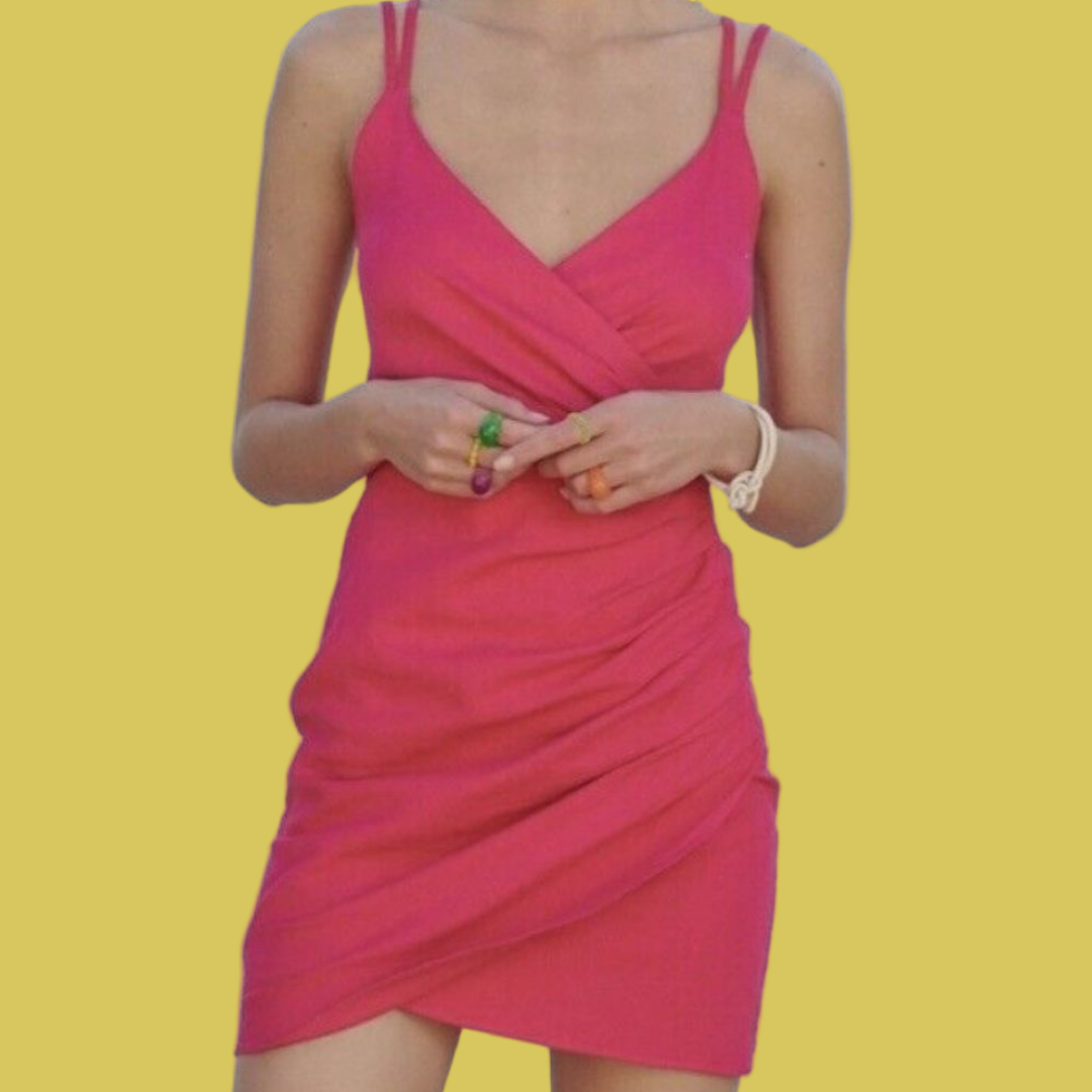 VESTIDO DRAPEADO TRANSPASSADO ZARA