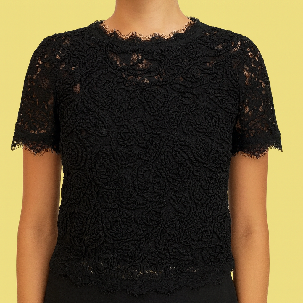 BLUSA RENDA PRETA