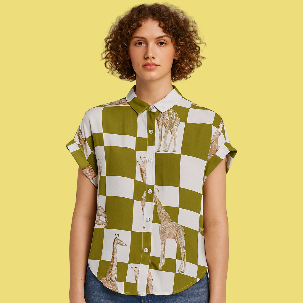 BLUSA ESTILO CAMISA ESTAMPADA JANE+DELANEY