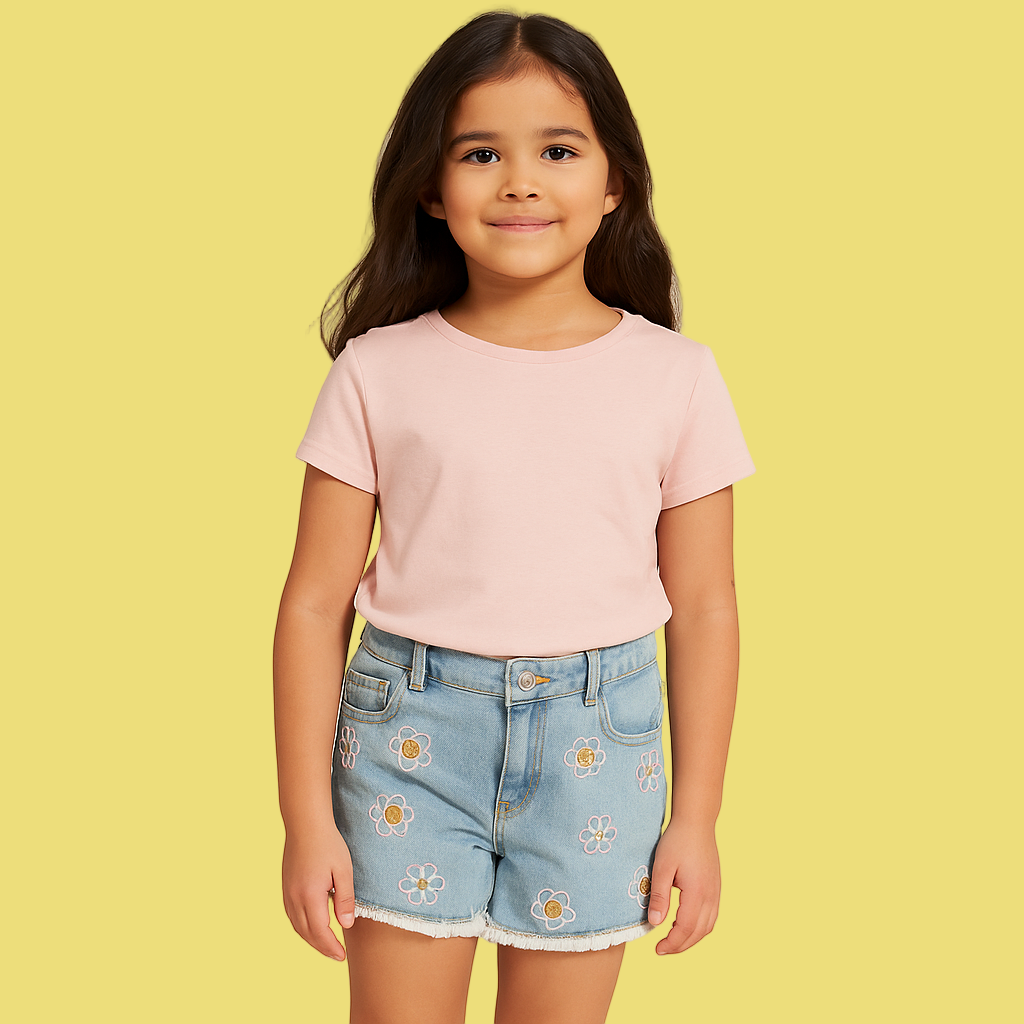 SHORT INFANTIL JEANS  MID RISE
