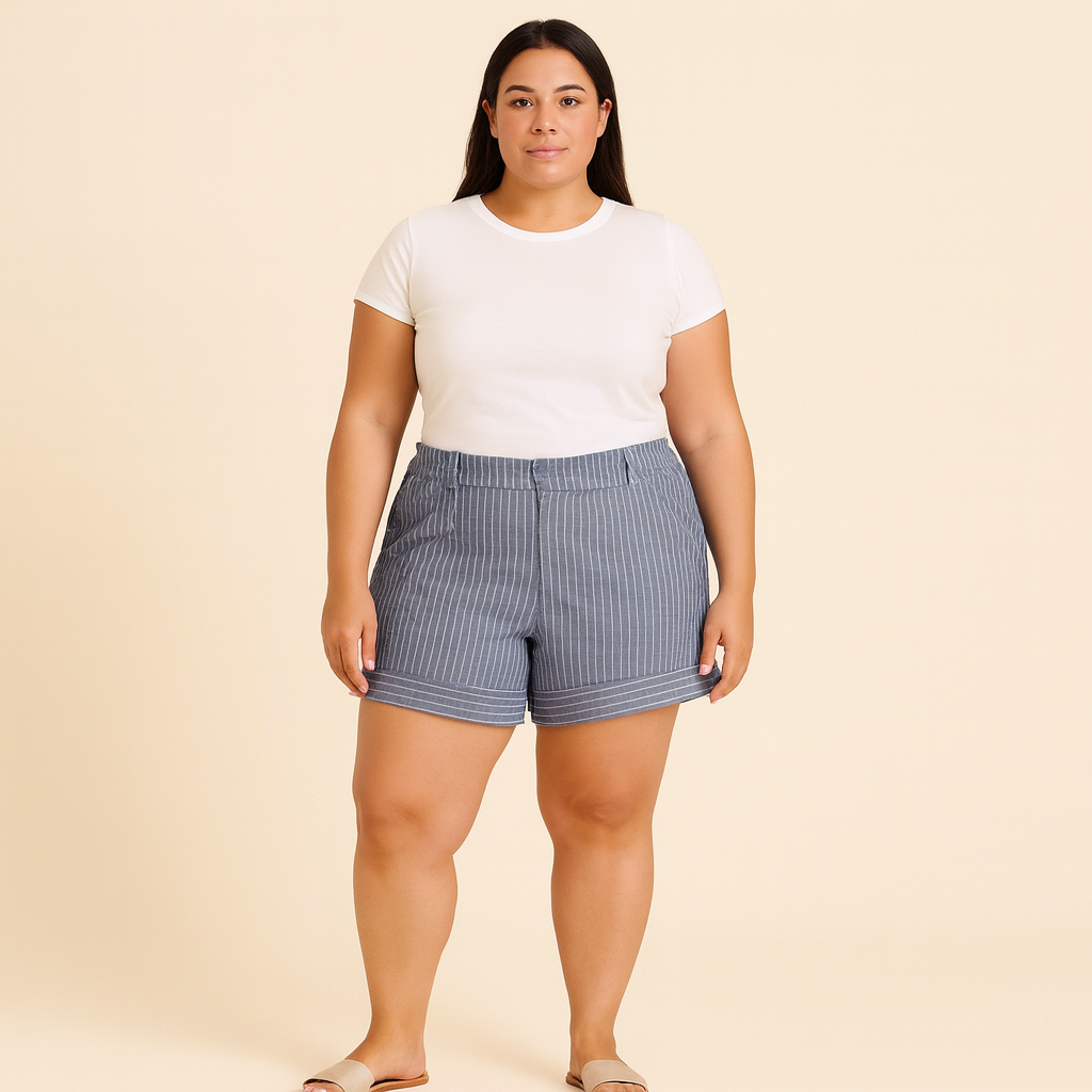 SHORT PLUS LISTRA TAM 48