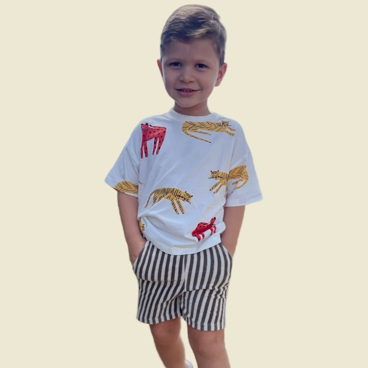 CONJUNTO  INFANTIL TSHIRT / SHORT  FELINE ZARA