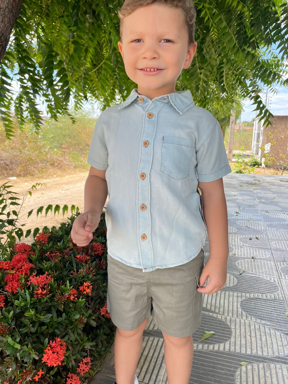 CONJUNTO INFANTIL CAMISA /SHORT  MICK MACK