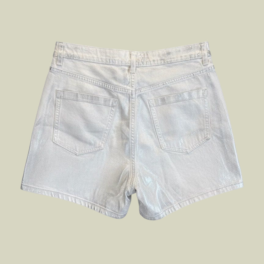 SHORT JEANS METALIZADO ZARA