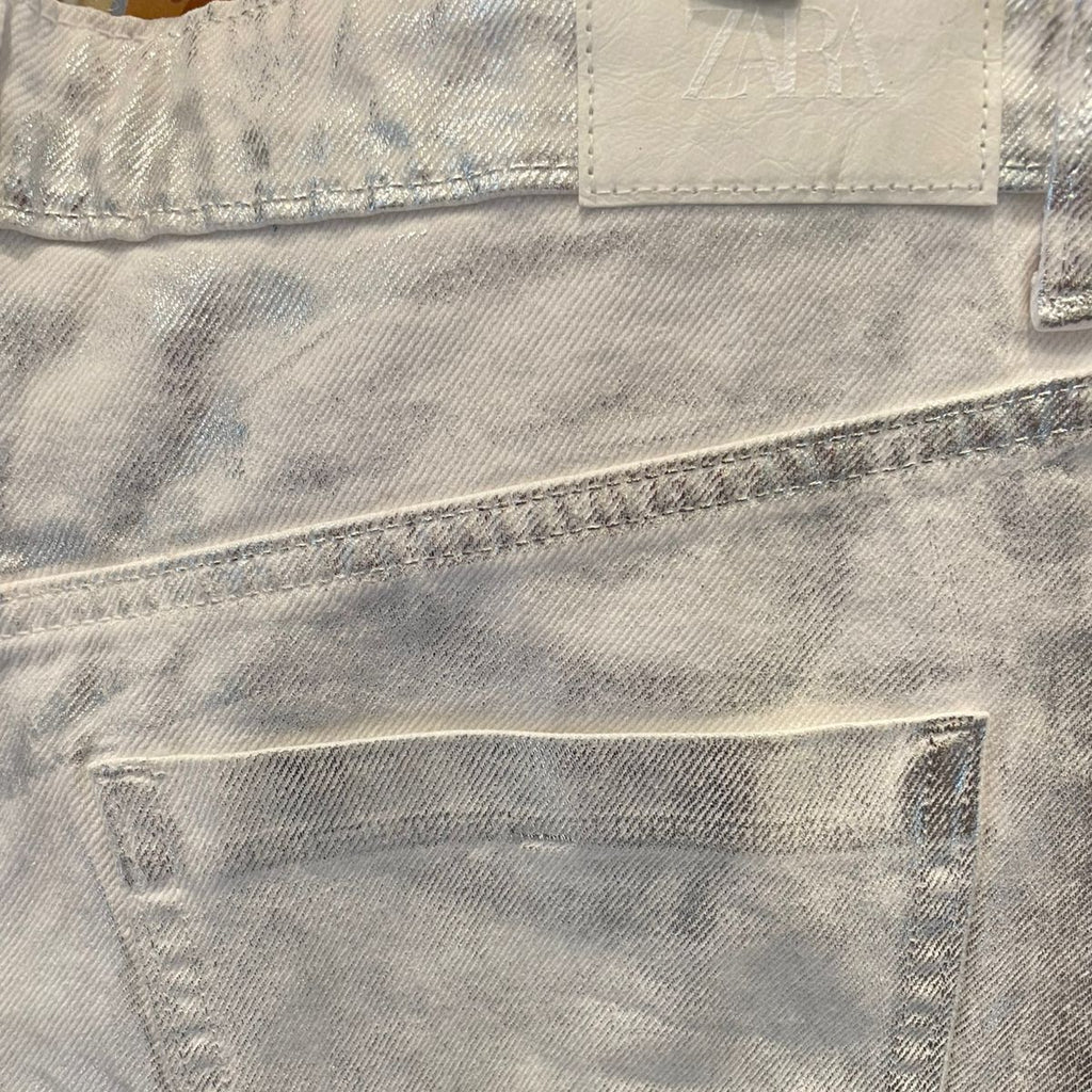 SHORT JEANS METALIZADO ZARA