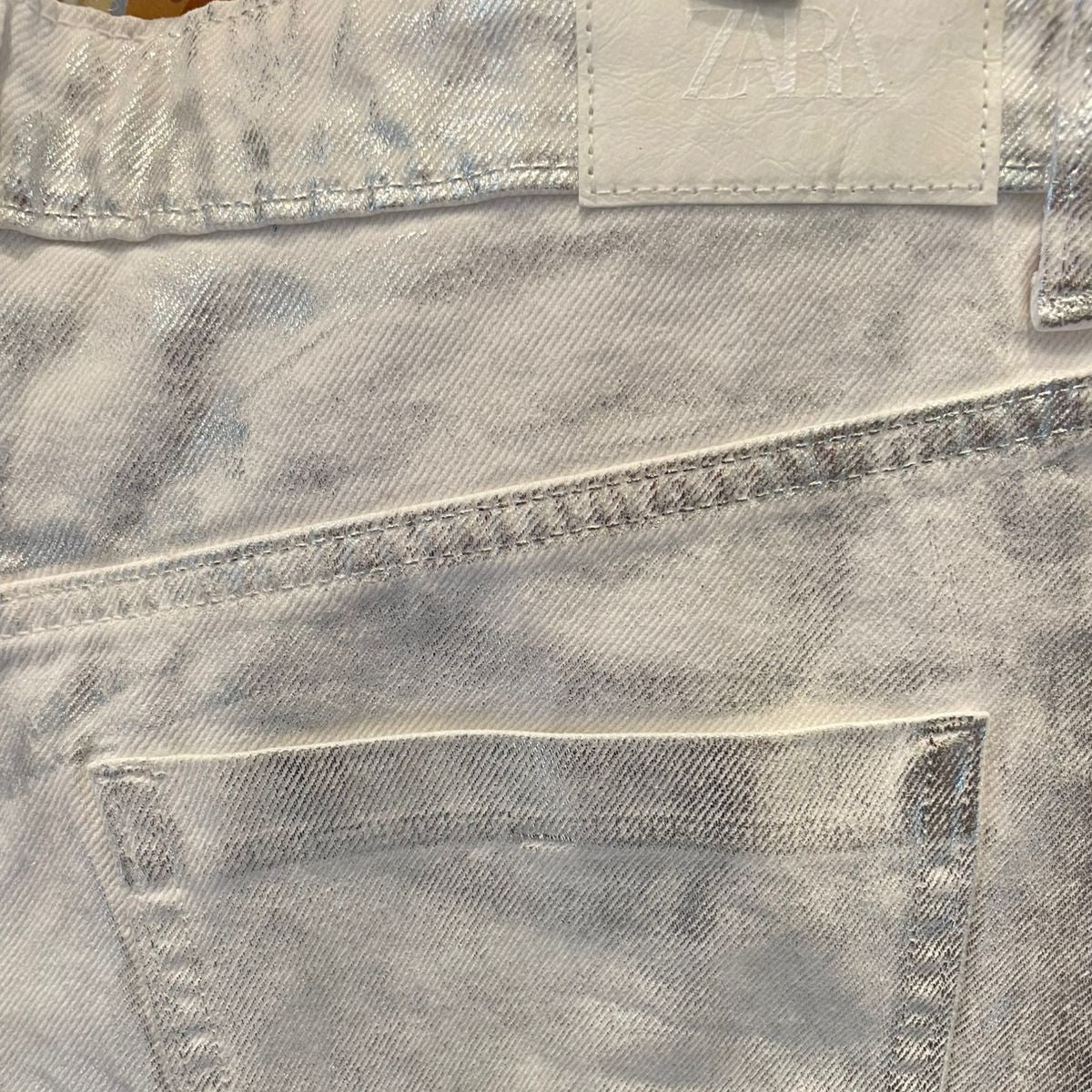 SHORT JEANS METALIZADO ZARA