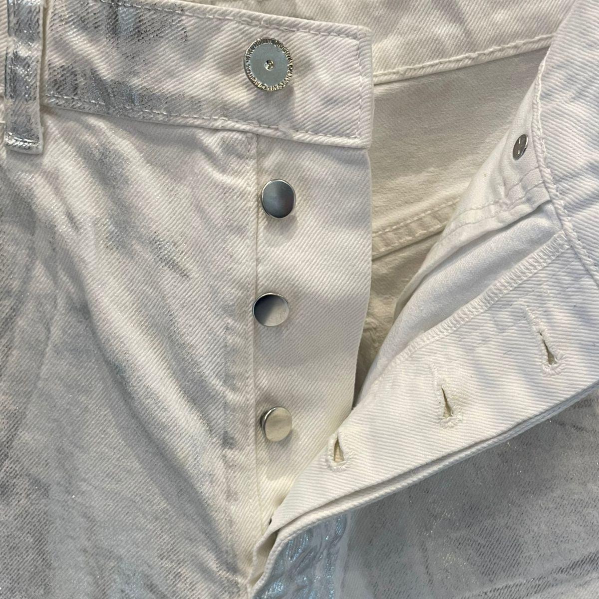 SHORT JEANS METALIZADO ZARA