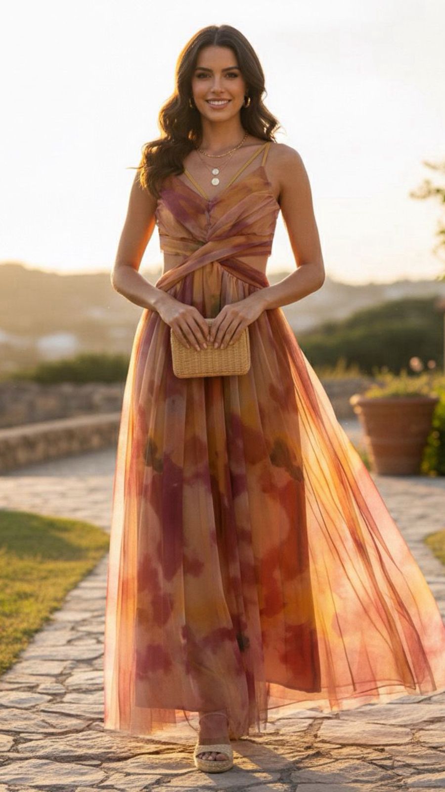 VESTIDO TULE ESTAMPADO