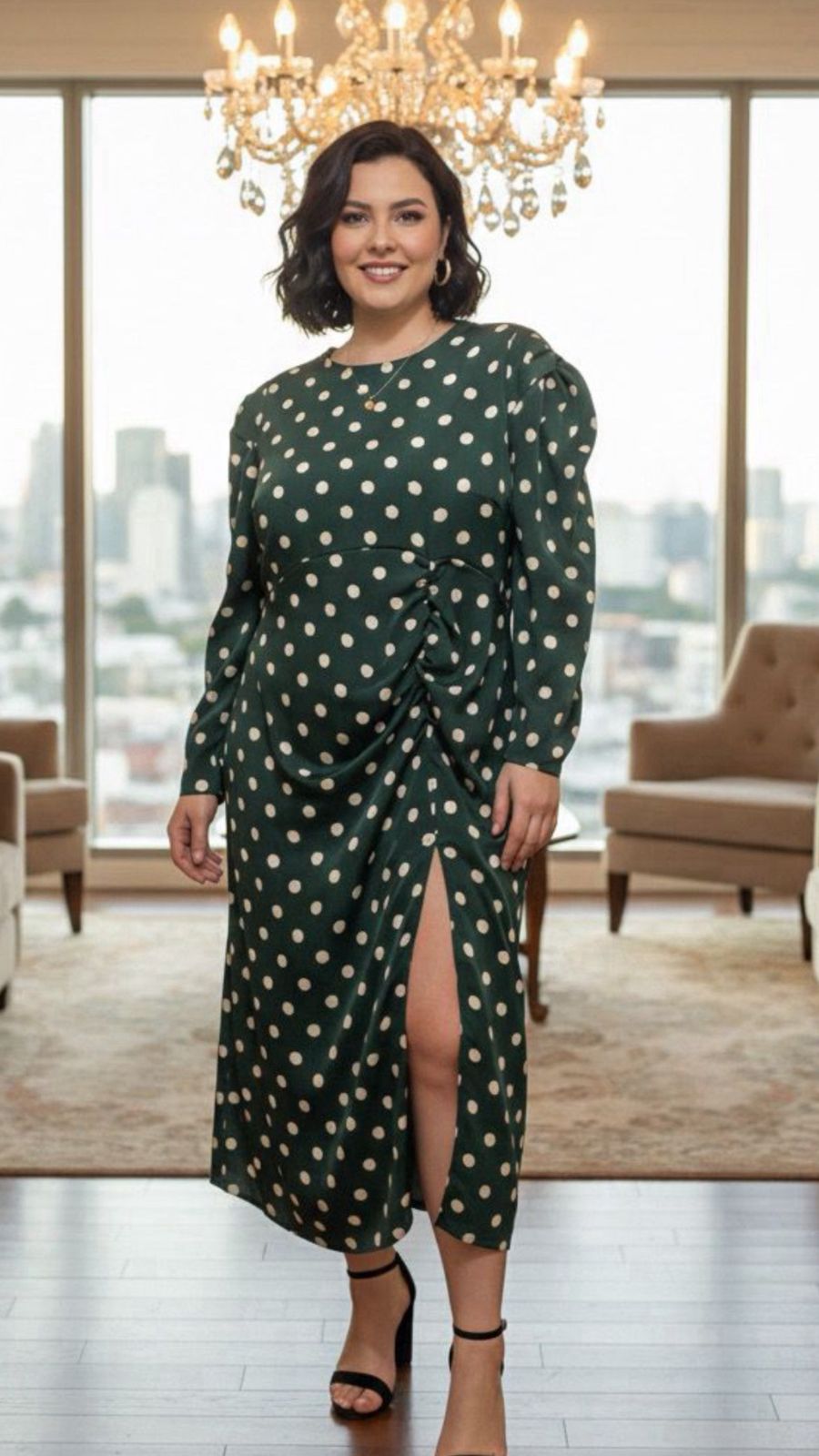 VESTIDO TECIDO POA AX PARIS