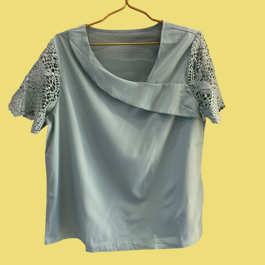 BLUSA MANGAS EM RENDA