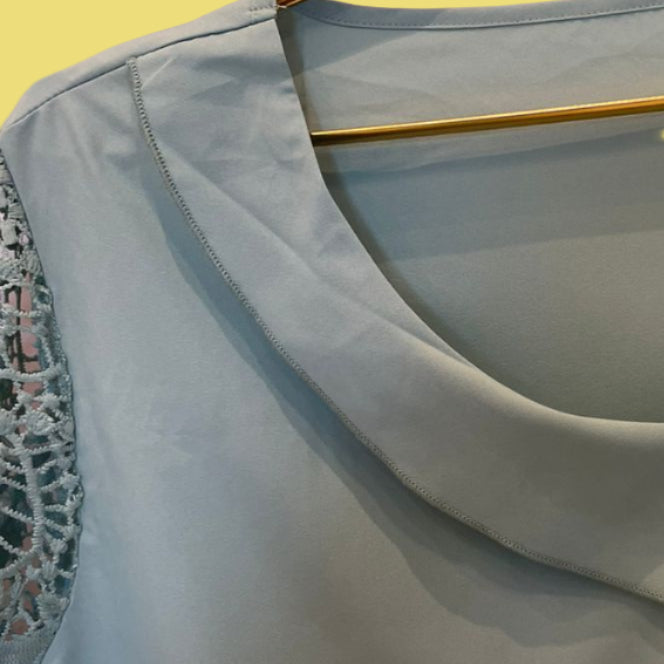 BLUSA MANGAS EM RENDA