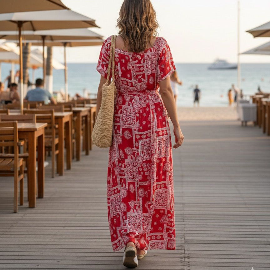 VESTIDO ESTAMPADO APRICOT